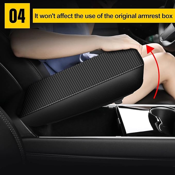 AOMSAZTO Console Covers for 2022 2023 2024 2025 Toyota Corolla Cross Armrest Covers Carbon Fiber