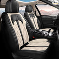 TTX LIGHTING Seat Covers Fit for Hyundai Tucson 2005-2026 Seat Covers Full Set Car Seat Covers Faux Leather Breathable Waterproof Car Seat Protector (5 Seats, Black&Beige)