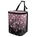 Talayituse Cherry Blossom Print Car Trash Can with Lid, Leak Proof Auto Trash Bag Hanging Vehicle Garbage Can Multipurpose Storage Container for Back Seat Road Trip