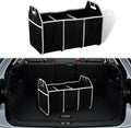 Car Storage Organizer, Automotive Consoles & Organizers, Trunk Organizer, Storage with Reinforced Handles, 3 Compartments Collapsible Trunk Storage Car Interior Accessories Fit for Most Cars