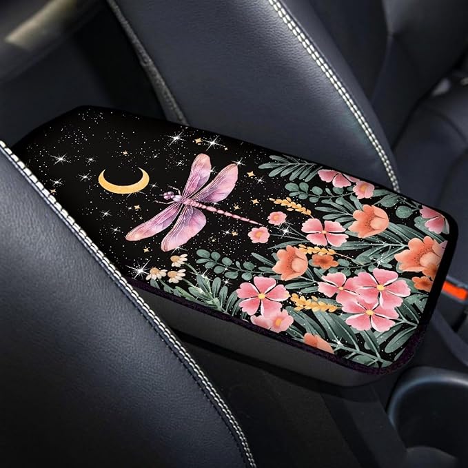 Biyejit Car Center Console Armrest Cushion Cover Pad Car Interior Decor Accessories Universal Fit for Sedan, Truck, SUV