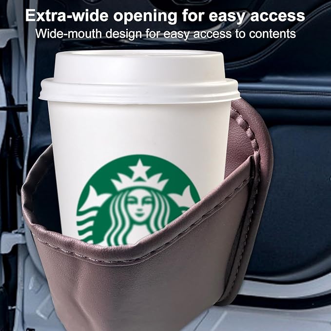VOJKOREL Universal Door Water Cup Holder, car Multi-Function Storage Rack, car seat Back Beverage Holder, Suitable for Water Cups, Mobile Phones, Drinks, Coffee, etc.(Brown)