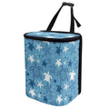 KEIAHUAN Blue Turtle Hanging Car Trash Can Bin Foldable Car Trash Bag Large Capacity Auto Garbage Bag Grocery Organizer Container Fit Truck Kitchen Bedroom Travel Camping
