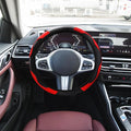 Car Steering Wheel Cover, 15 Inch Microfiber PU Leather Car Steering Wheel Cover, Breathable Anti-Slip Steering Wheels Accessories for Men Women, Car Interior Accessories for Most Cars