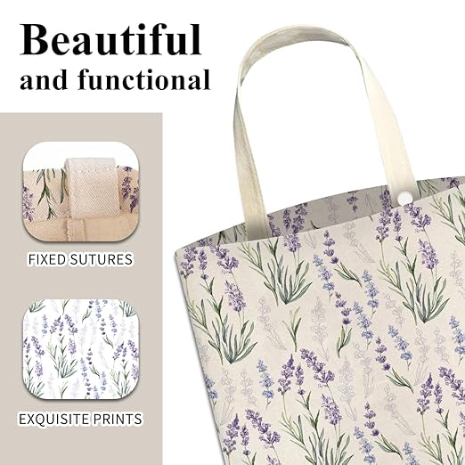 Car Trash Can, Cute Car Trash Bag, Hanging Car Organizer and Storage Bag, Trash Bin for Car Accessories, Vehicle, Travelling, Camping Watercolor White Lavender
