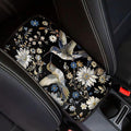 Elegant Hummingbird Floral Print Auto Center Console Cover Arm Rest Cover for SUV Truck,Soft Car Arm Rest Cover Universal Fit