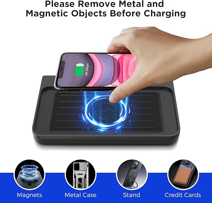 CreekT® Wireless Car Charger for Ford Explorer Center Console Accessories 2024 2023 2022 2021 2020, with USB Ports Compatible Wireless Charging Pad fit for Explorer 2020-2024