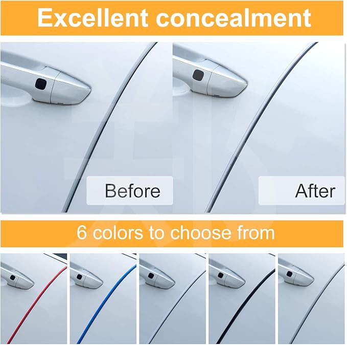 Eytool Clear Door Edge Guards for Cars,Car Door Protector with U Adhesive Edge Protective Trim Ding Protector Fit for Most Car (Clear, 32.8FT)