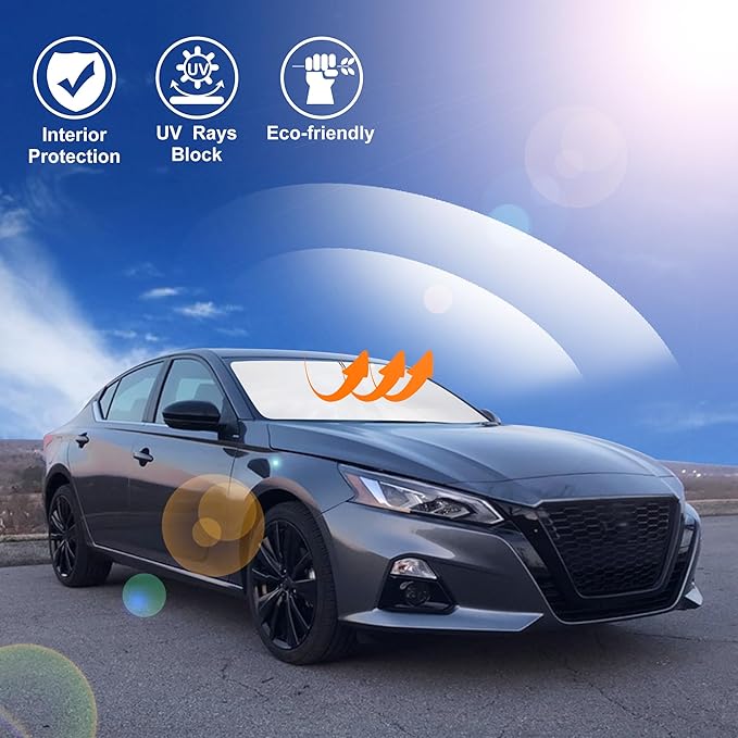 Windshield Sun Shade Fit for Nissan Altima 2019 2020 2021 2022 2023 2024 2025 Accessories Front Window Sunshade Protect Car from Sun Rays