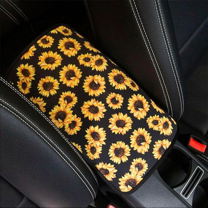 BAOZOON 3 Pcs Sublimation Auto Center Console Armrest Cover Blanks Car Center Console Cushion Pad Seat Box Cover Protector Neoprene Car Armrest Pad for Car Seat Handrail Box