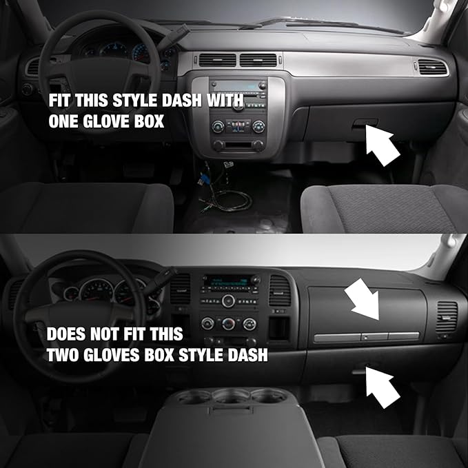 Dash Cover Honeycomb Dashboard Cover Mat Compatible with 2007-2013 Chevy Silverado 1500 LTZ Avalanche, 2007-2014 Tahoe Suburban, Yukon Sierra