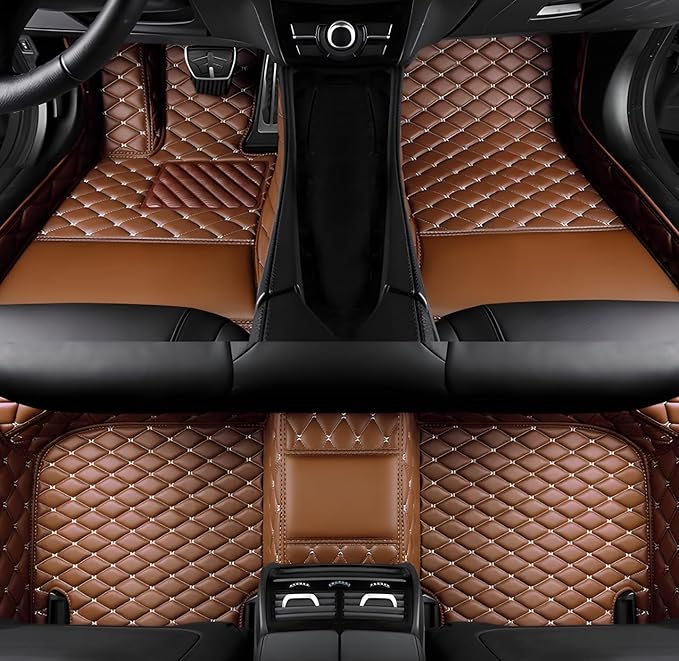 SARAHS Customized car Floor mats -Suitable for 99% of Cars, SUVs, and Trucks - car Pads to Protect Vehicle Interior Floor Accessories (Light Brown)
