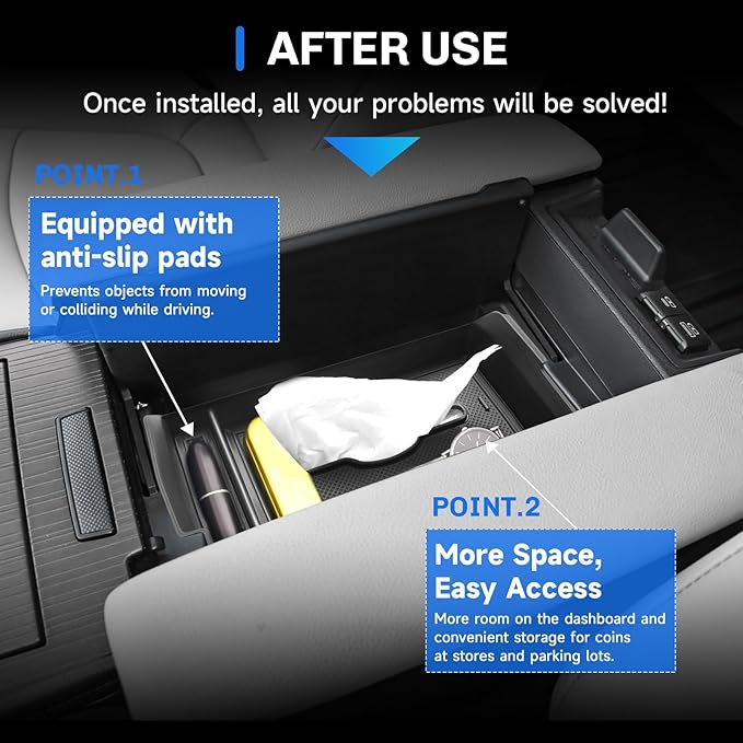 SXCY for 2025 2026 Toyota Sienna Center Console Organizer for Toyota Sienna 2021-2025 2026 Center Console Tray 2024-2026 Sienna Accessories Tissue Tray Paper Towel Organizer Enhanced Tissue Storage