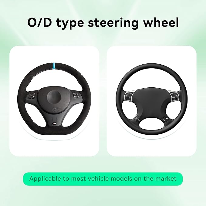 Car Steering Wheel Cover, 14.5-15inch Leather Anti-Slip Car Wheel Cover Protector, Safety Comfortable Desgin, Universal Auto Steering Wheels Accessories for Cars Truck SUV (Red)
