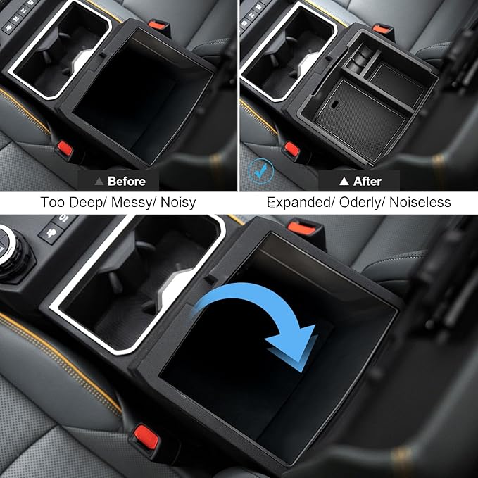 Coleya 2024 2025 2026 Tacoma Center Console Organizer for Toyota Tacoma (SR5/TRD Off-Road/TRD Sport/TRD Pro/Limited/Trailhunter), Durable ABS Plastic Armrest Tray Insert 2026 2025 Tacoma Accessories