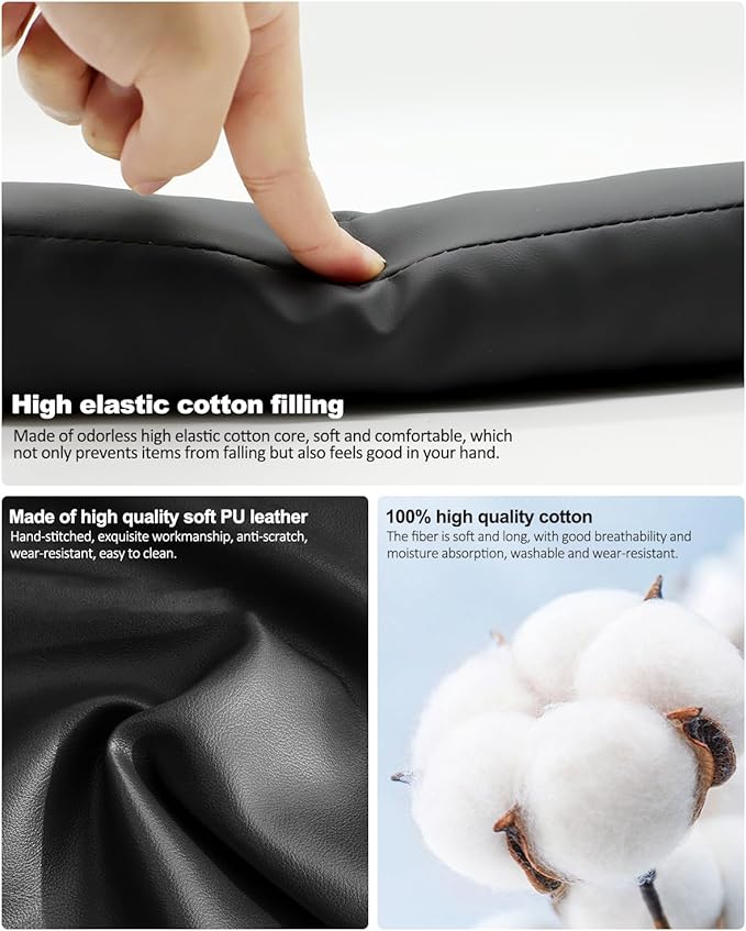 Nosxxus Leather Car Seat Gap Filler Spacer Universal Seat Gap Filler Plug for Car SUV Truck Fit Organizer Fill The Gap Between Seat and Console Stop Things from Dropping