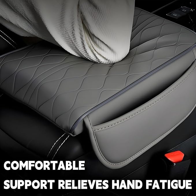 Car Center Console Cover for Mazda 3 Hatchback 2022 2023 2024 2025, Leather Middle Console Protector Car Armrest Storage Box Mat Thick Arm Rest Pad Accessories