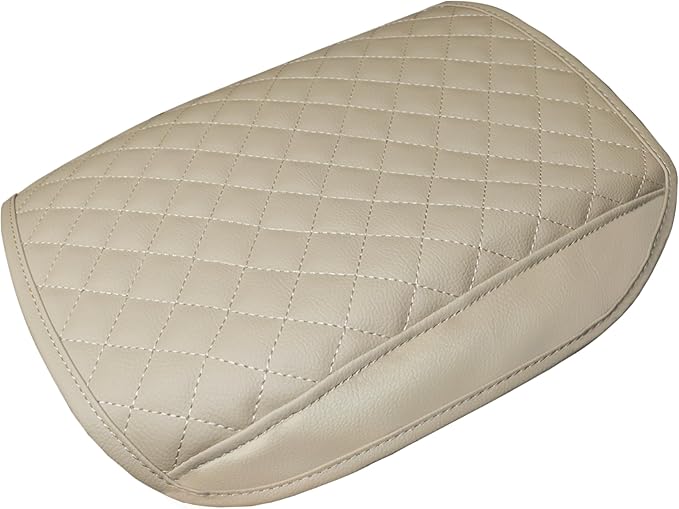 SENSHINE Armrest Cover for Honda Pilot Accessories 2009 2010 2011 2012 2013 2014 2015 Center Console Cover Anti-Scratch Leather Armrest Decoration for Honda Pilot Interior Accessories (Beige Trim)