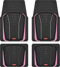 Rubbermaid Car Floor Mats Full Set – Premium All-Weather Car Mat with Brushed Aluminum Inserts, Universal Trim-to-Fit Design, Anti-Slip Backing for Cars, SUVs, Trucks, and Vans