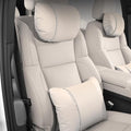 Car Headrest & Lumbar Support Set,Premium Skin-Feeling Napa Leather Soft and Comfortable Headrest,Car Seat Headrest Pillow Waist Support Car Interior Accessories for Driving Home Office