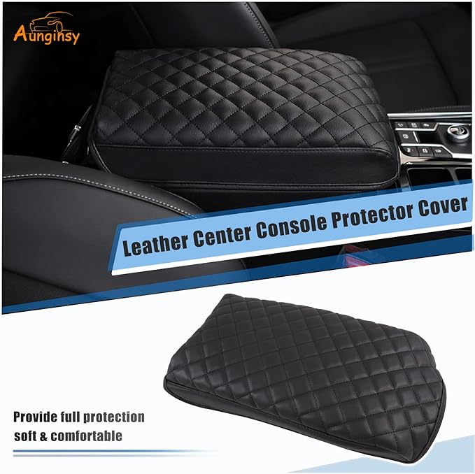 Upgraded Leather Center Console Armrest Protector Cover Compatible with Kia Sorento 2021-2025 2026, Car Arm Rest Pad Seat Box Cover Cushion Lid Protector, Waterproof Anti-Scratch Interior Accessories