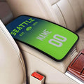 Custom Car Armrest Cover,Add Personalized Name and Number As Gifts for Loyal Football Fans,Auto Center Console Pad Car handrail Box Cushion,Fit for Most Car