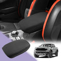 Ranger Center Console Cover Compatible with 2024 2025 Ford Ranger Accessories 2025 Ranger Armrest Cover Center Console Pad Ranger XL/XLT/Lariat/Raptor Armrest Console Cover Soft Leather,Thin Black