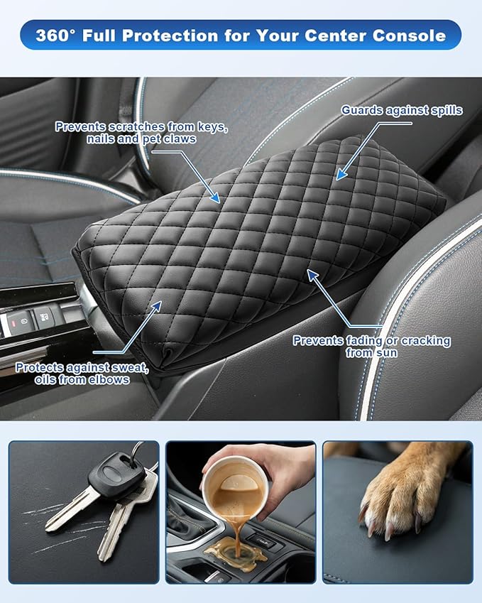 CDEFG for 2026 Honda HR-V Center Console Cover for 2026 Honda HR-V HRV (Sport,EX-L,LX) Accessories Armrest Cover Middle Console Pad Car Arm Rest Protector