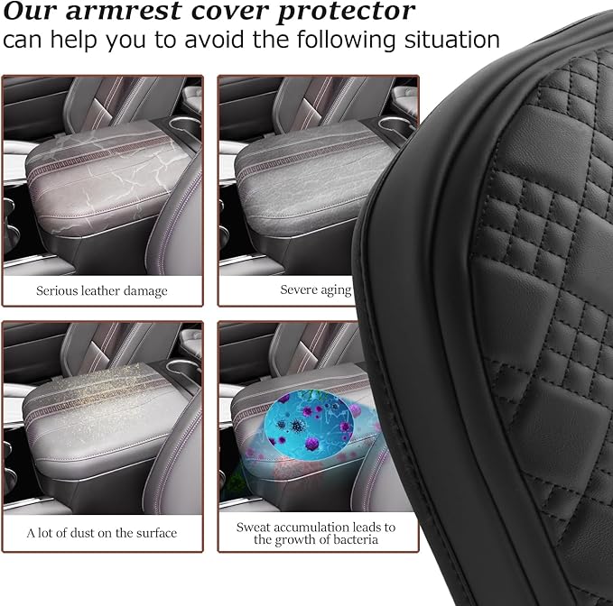 SKTU 2025 2026 Chevy Tahoe Center Console Cover for 2025 2026 Chevrolet Tahoe/Suburban Armrest Cover 2025 2026 Chevy Suburban Seat Box Cover 2025 2026 Chevy Tahoe Accessories Center Console Cushion