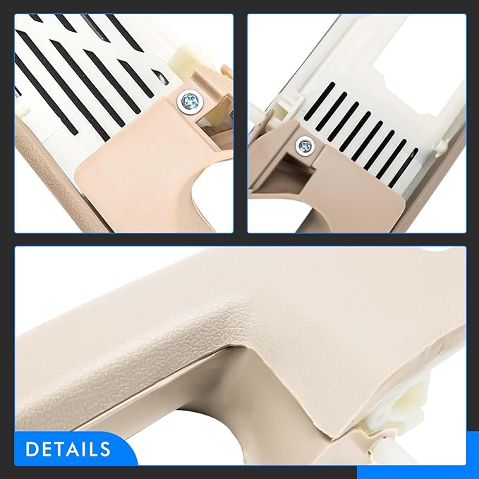 80995 Front Driver & Passenger Side Armrest Repair Fit for Chevrolet Chevy Silverado Suburban Tahoe Avalanche For GMC Sierra Yukon 2010-2014 Door Panel with Release Handle Above Armrest - Tan