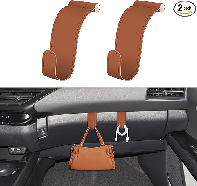 Car Co-Pilot Glovebox Hooks, Glove Box Organizer for Car, Anti-Scratch Vehicle Passenger Seat Storage Hanger, Auto Accessories Auto Glove Box Front Seat Hook for SUV Sedan Truck (Orange)