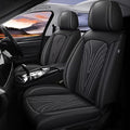 DISUTOGO Front Seat Covers Fit for Nissan Rogue Sport 2017-2022 Waterproof Faux Leather Automotive Cushion Protector Car seat Covers Compatible Airbag(2 Seats, Black)