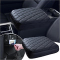 Center Console Cover for 2023 2024 2025 Ford F250 F350 F450 F550 Super Duty, PU Leather Armrest Box Cover, Truck Interior Accessories with Hidden Pockets (Fits Bucket Seat Console Only)