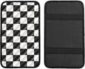 Racing Flags Checkered Flag Universal Center Console Armrest Cover Pad Car Armrest Protector for Most Cars, Suvs & Trucks, Cushion with Easy Installation