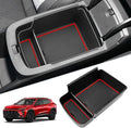 SKTU for 2024 2025 2026 Chevrolet Trax Center Console Organizer 2024 2025 2026 Chevy Trax Console Tray Trax Armrest Storage Box 2024 2025 2026 Chevy Trax Accessories with Sunglasses Holder (Red)