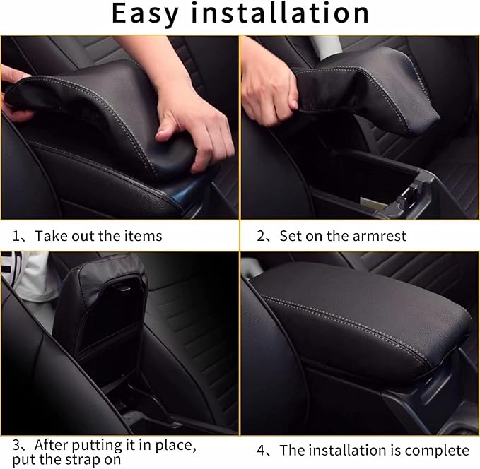 AOMSAZTO Console Covers for 2011-2020 Dodge Durango Armrest Covers for Dodge Durango Black