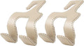 LANVRION Car Headrest Hooks for Purses and Bags, Upgraded 2 in 1 Cars Back Seat Head Rest Hanger Vehicle Leather Organizer Storage Holder Hook Matching Cars Interior, 2-Pack, Beige
