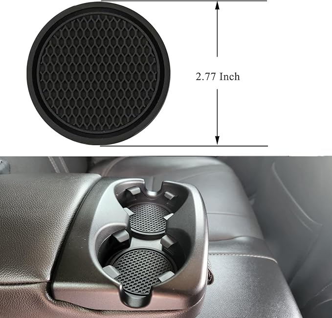 Car Seat Gap Filler Compatible with Honda CR-V CRV Accessories Seat Gap Plug Blocker with Storage Slot Organizer Non-Slip Car Cup Holder Coaster 2Pcs Black