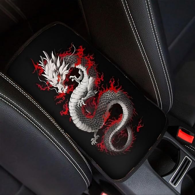 Biyejit Car Center Console Armrest Cushion Cover Pad Car Interior Decor Accessories Universal Fit for Sedan, Truck, SUV
