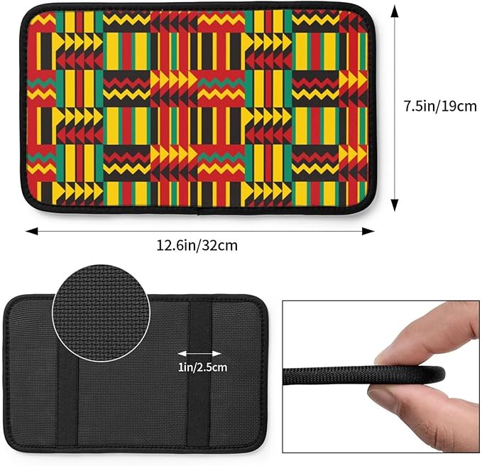 Vintage African Print Car Center Console Cover Car Armrest Cushion Waterproof Middle Console Cover Car Arm Rest Cover Pad Comfortable Car Accessories Interior for SUV Sedan Truck