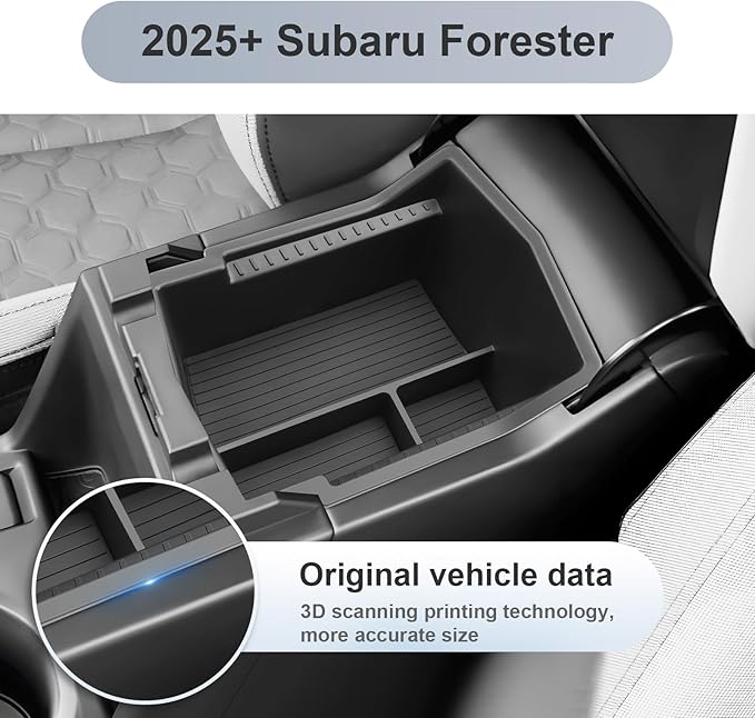 SKTU for 2025 2026 Subaru Forester Accessories Center Console Organizer for 2025 2026 Subaru Forester (Base/Premium/Sport/Limited/Touring) Console Tray 2025 2026 Forester Middle Console Organizer