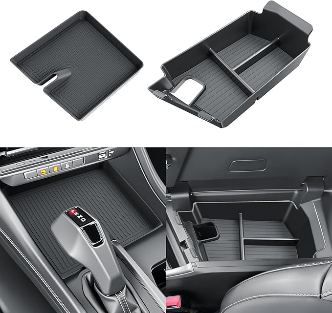 SKTU 2PCS for 2024 2025 2026 Dodge Charger Center Console Tray for 2024 2025 2026 Dodge Charger Console Mat & Center Console Organizer Dodge Charger 2024 2025 2026 Accessories Console Non-Slip Pad