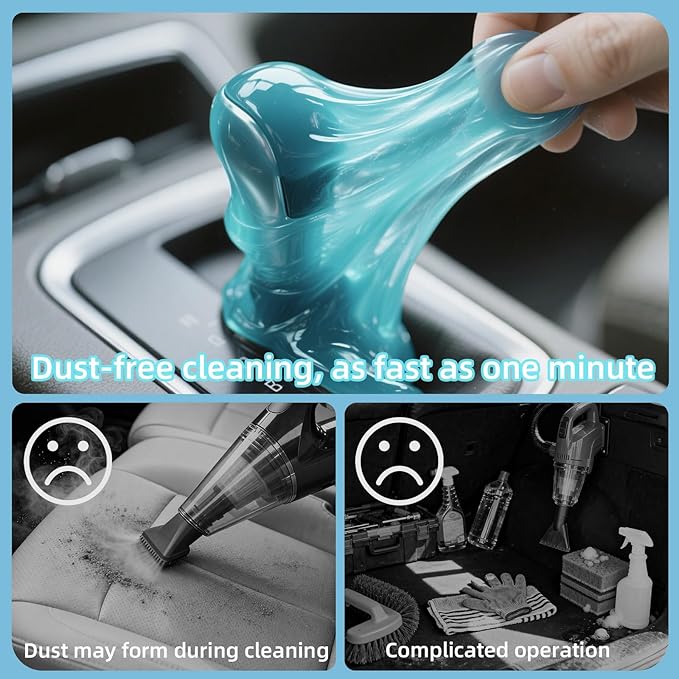 COLORCORAL Car Cleaning Gel (Lavender Scent,Blue),Reusable Dust Cleaning Gel for Car Interior Cleaning Kit, Auto Vent Cleaner，Keyboard Cleaner Gel for Cleaning Dust and Debris from Corners, Crevices