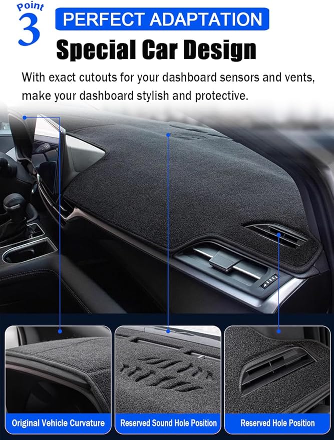 XITER Polyester Dashboard Cover Mat Carpet Dash Nonslip Sun Shade Mat Compatible For Honda civic 2012 2013 2014 2015.