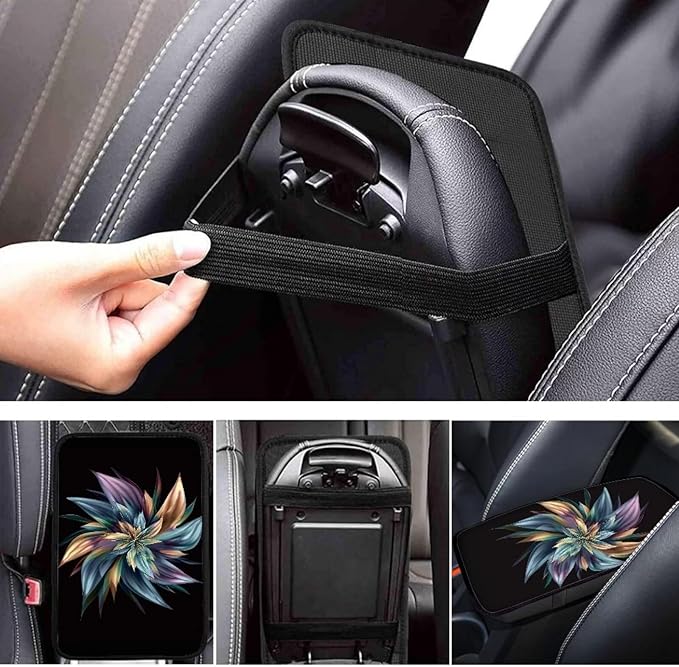 Biyejit Car Center Console Armrest Cushion Cover Pad Car Interior Decor Accessories Universal Fit for Sedan, Truck, SUV