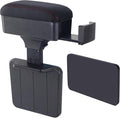 Rupse Universal Car Armrest Storage Box with Cup Holder, Adjustable Wrist Support, Center Console Organizer for Most Cars (Black Red Line)