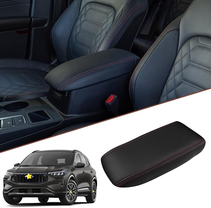 SKTU Upgrade for 2020-2026 Ford Escape 2021-2025 Bronco Sport Center Console Cover 2023 2024 2025 2026 Escape Armrest Pad 2024 2025 Bronco Sport Seat Box Cover Ford Escape 2024 2025 2026 Accessories
