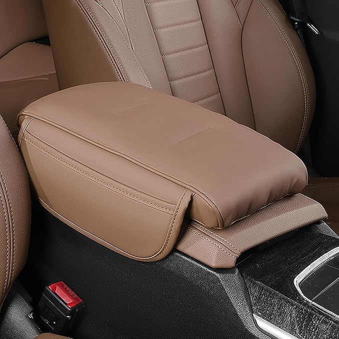 for Corvette C7 Stingray/C7 Grand Sport/C7 Z06 2013-2019 Center Console Protector Pad Car Armrest Cushion PU Leather Waterproof Centre Console Armrest Cover,D-33 * 21cm