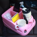 Keyiduid Center Console for Cars, Car Console Organizer with Drink Holder, Console Adjustable Cup Holder for Trucks, Floor Console for Truck, Minivans, Suvs, Vehicle Organizer (Pink)
