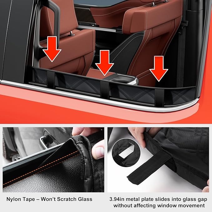 Surfcabin Dog Car Door Protector – 20% Larger Design for Trucks & Large SUVs, 2 Packs PU Material Thickened Waterproof Door Panel Covers, Protects Doors from Dog Scratching